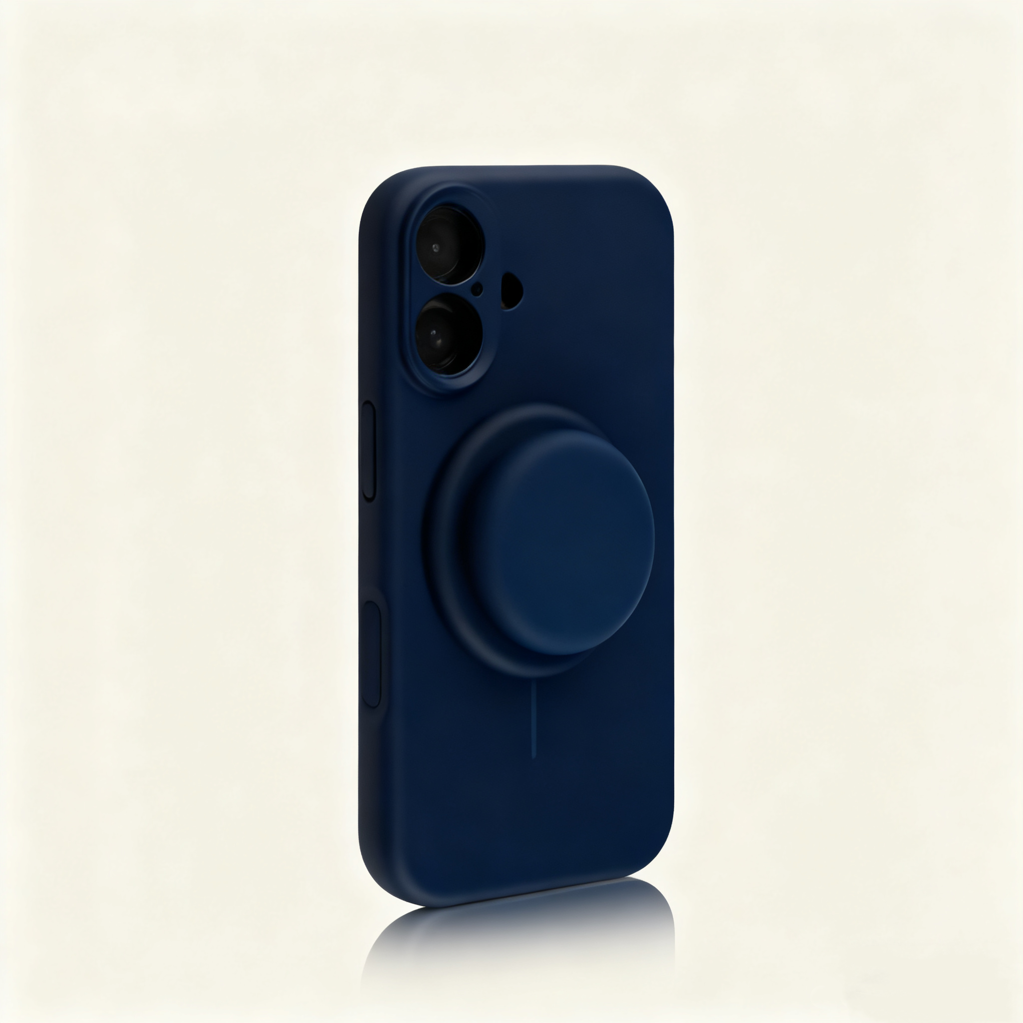 EDC iPhone 16 Pro Max Case - Khaki Liquid Silicone with Magnetic Stand Shockproof