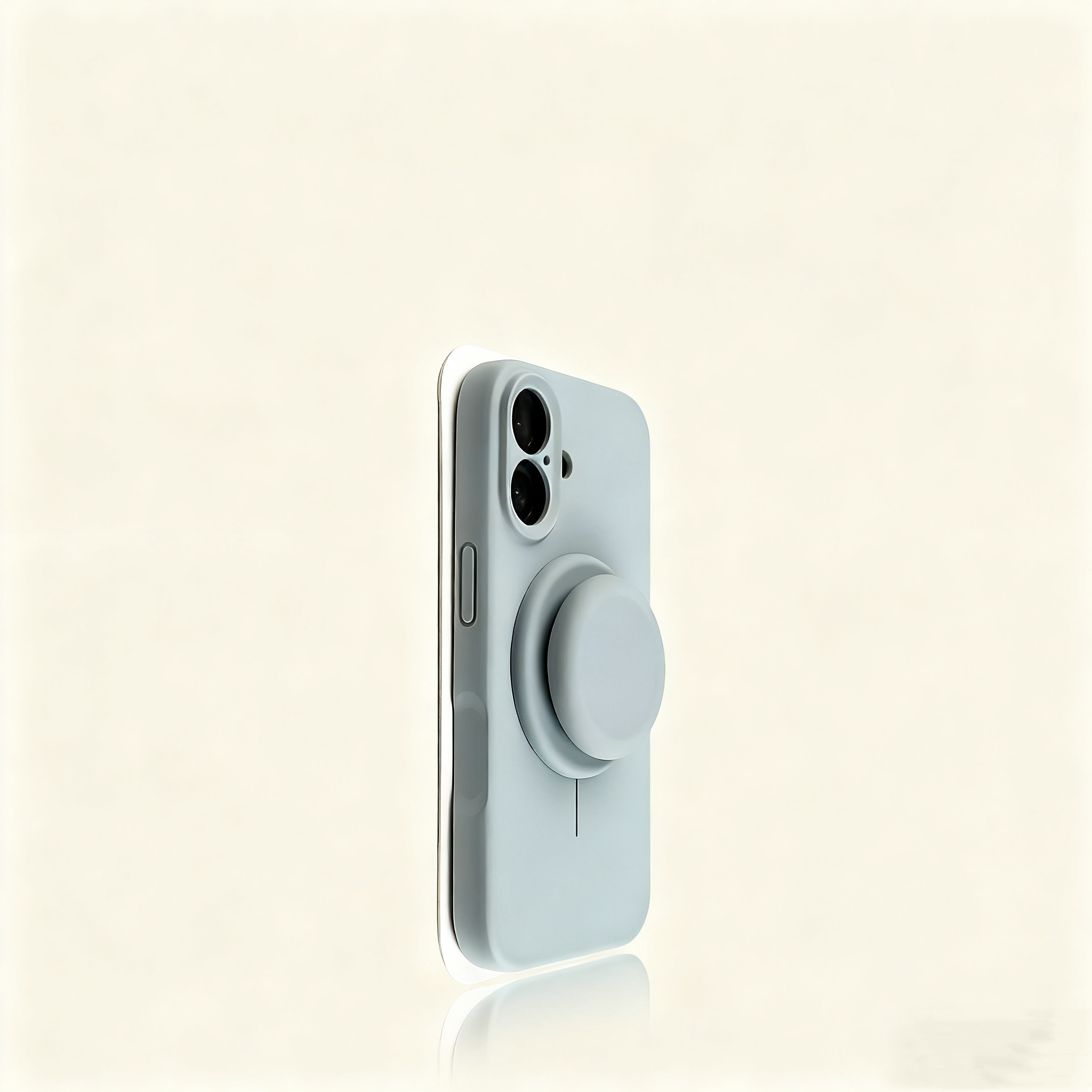 EDC iPhone 16 Pro Max Case - Khaki Liquid Silicone with Magnetic Stand Shockproof