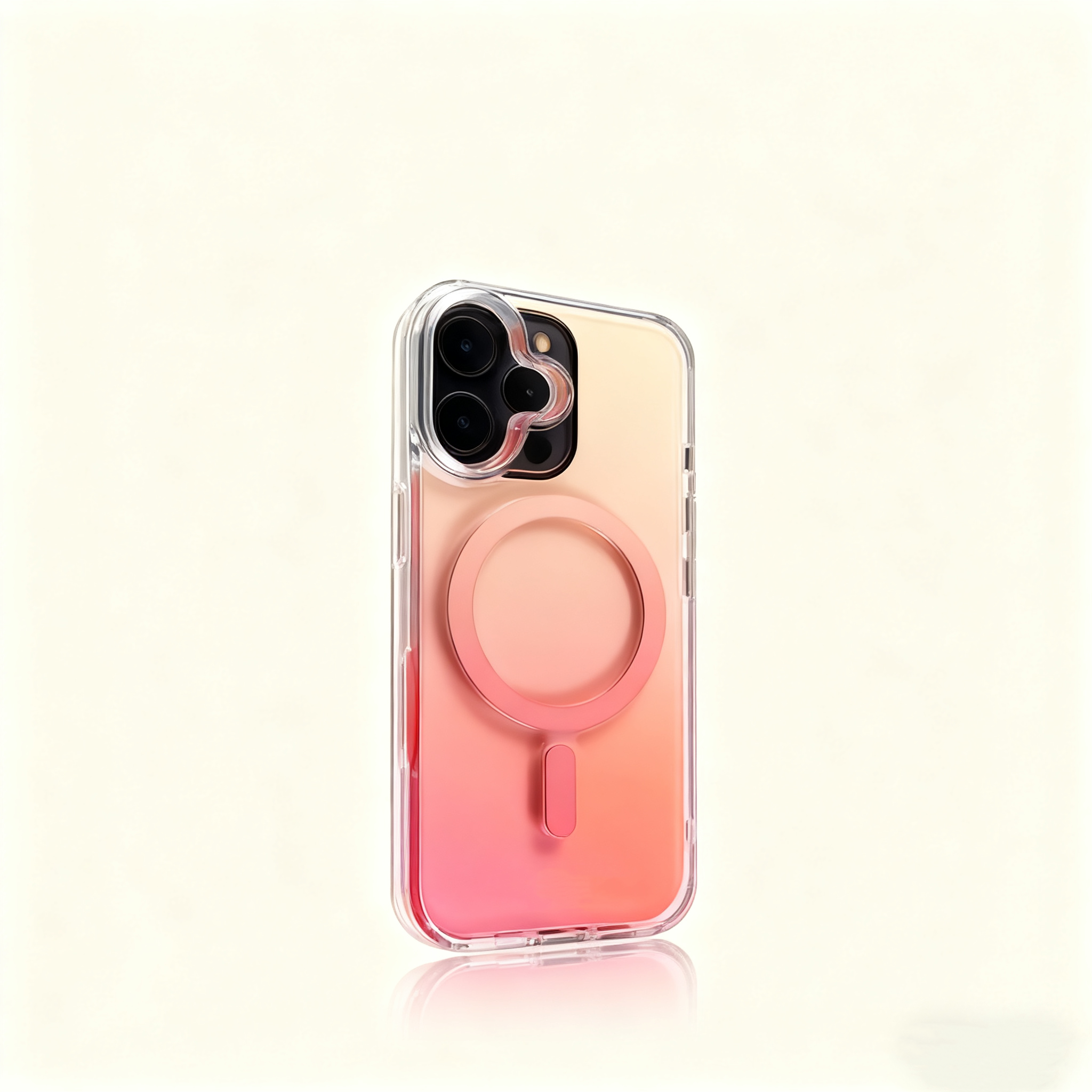 EDC iPhone 15 Pro Case - Gradient Color Magnetic Clear Acrylic Protective Cover