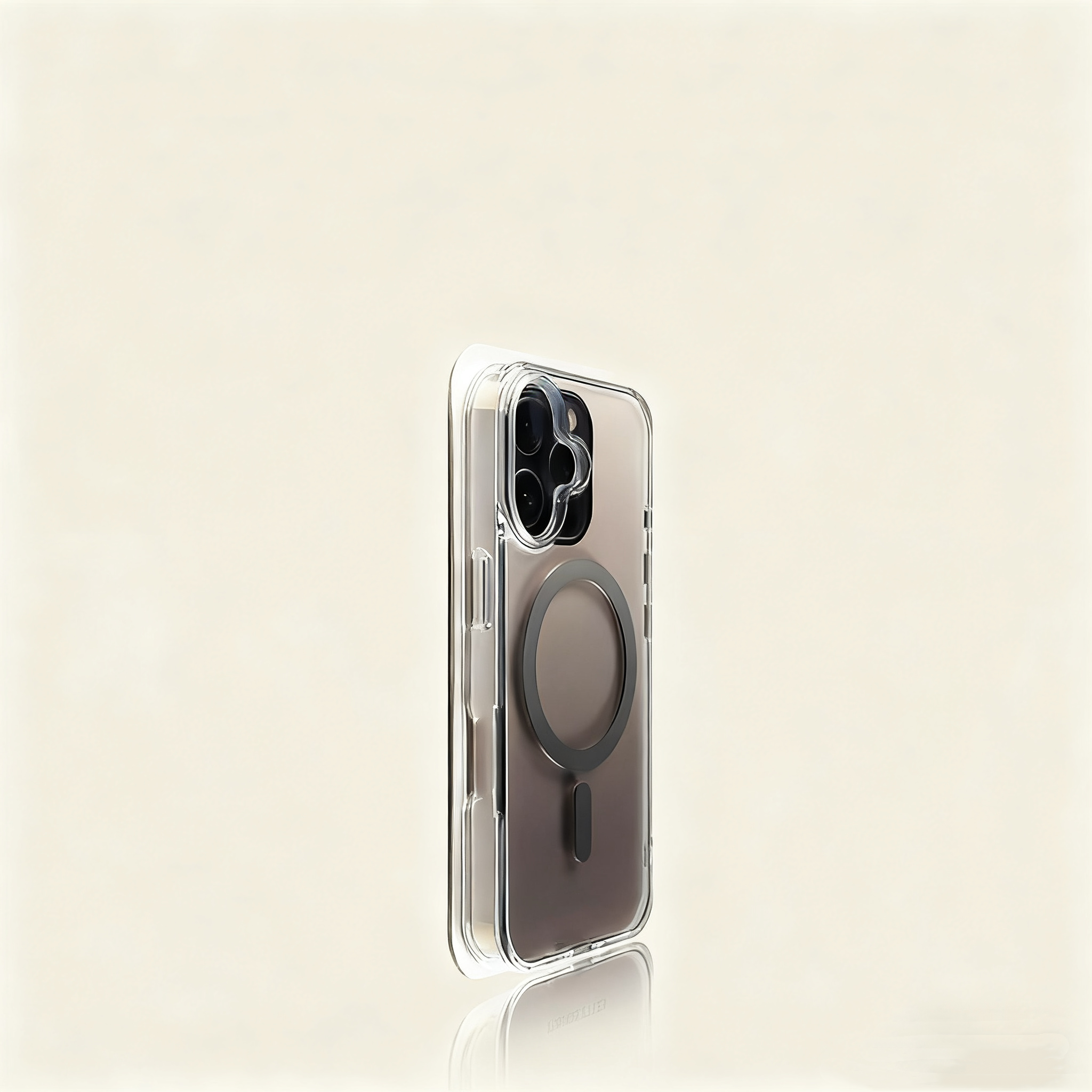 EDC iPhone 15 Pro Case - Gradient Color Magnetic Clear Acrylic Protective Cover