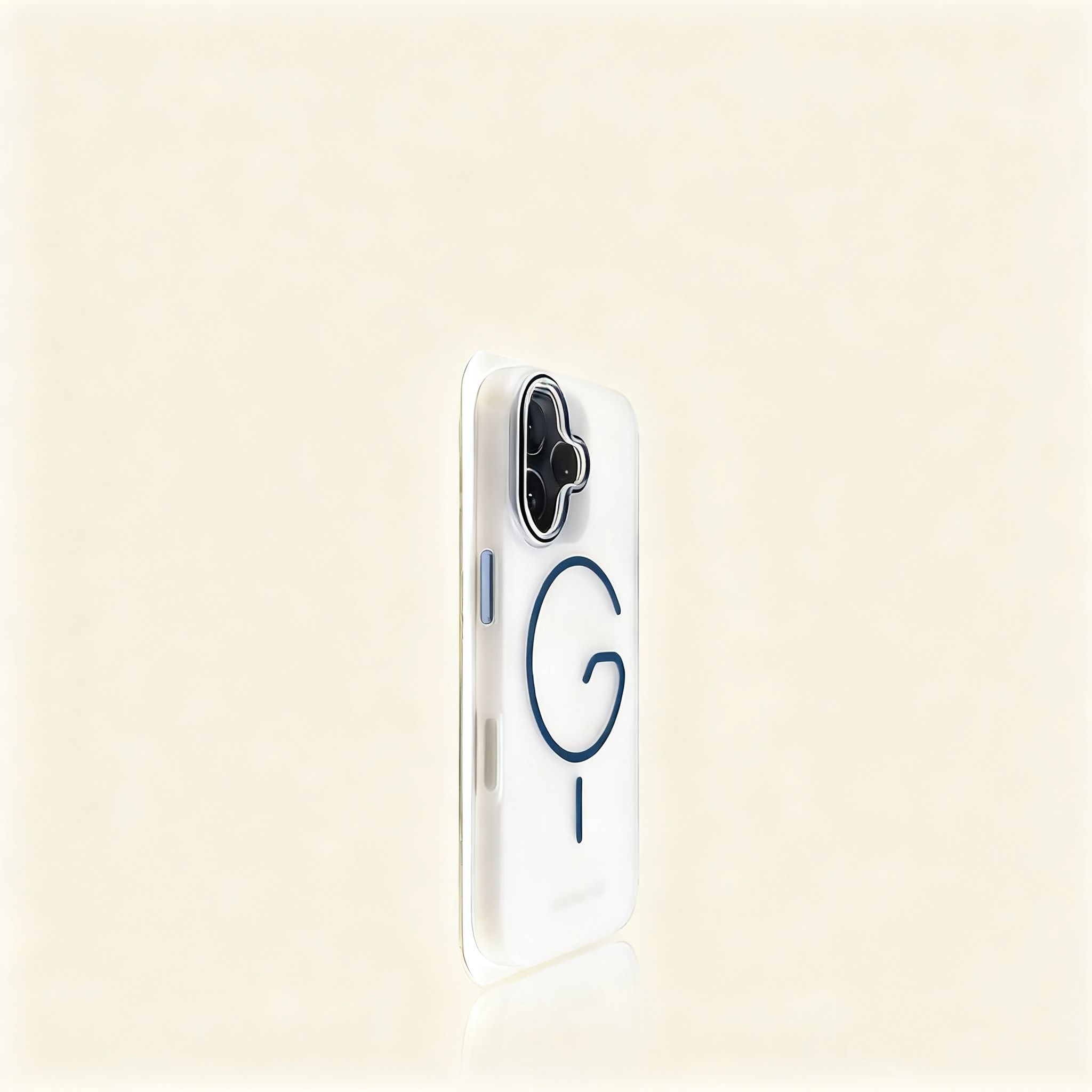 EDC iPhone 16 & 17 Case - Blue Matte with G-Shaped Magnet Creative New Design