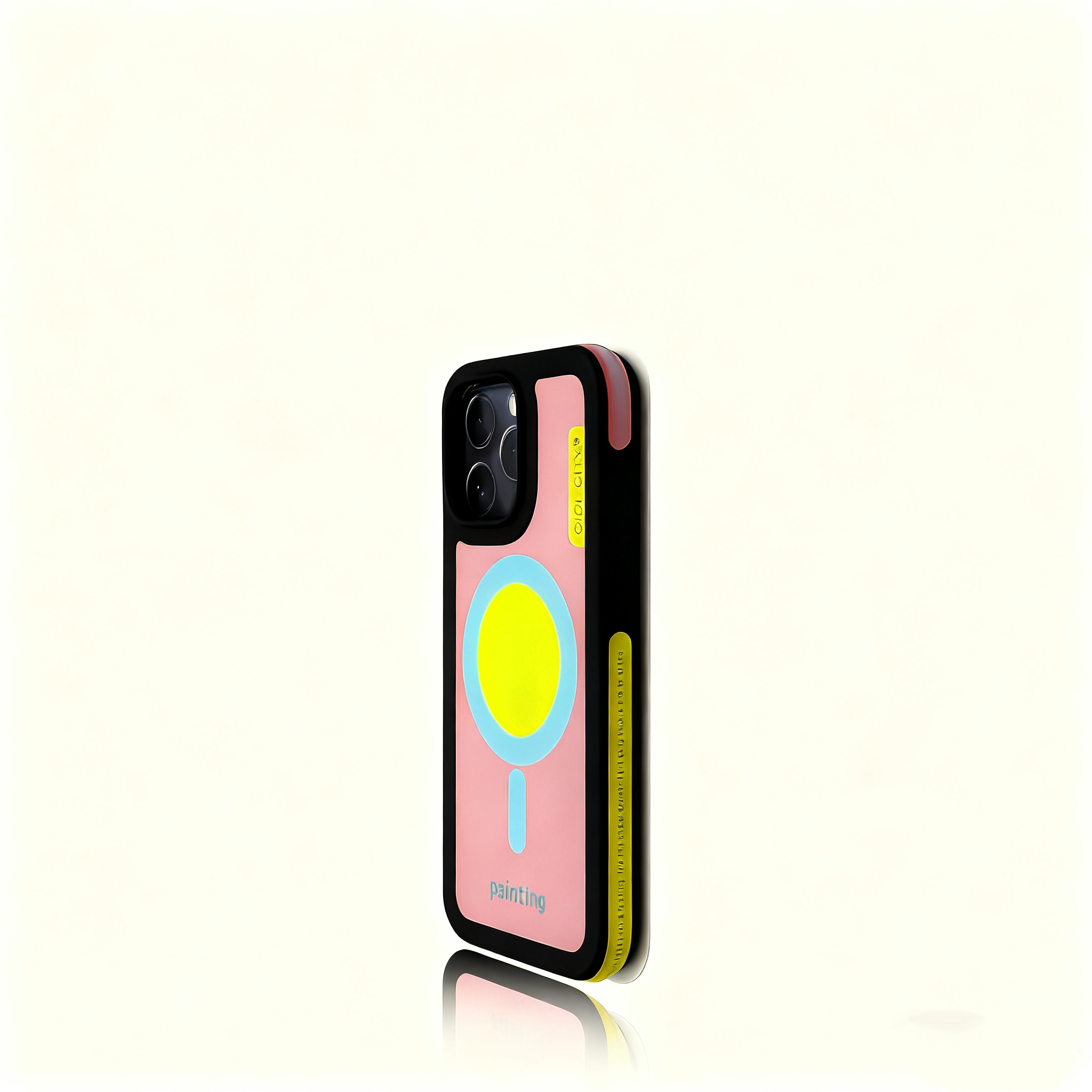 EDC iPhone 17 Case - Black Frame & Apple Green Shockproof New Dopamine Style with Fun English Prints