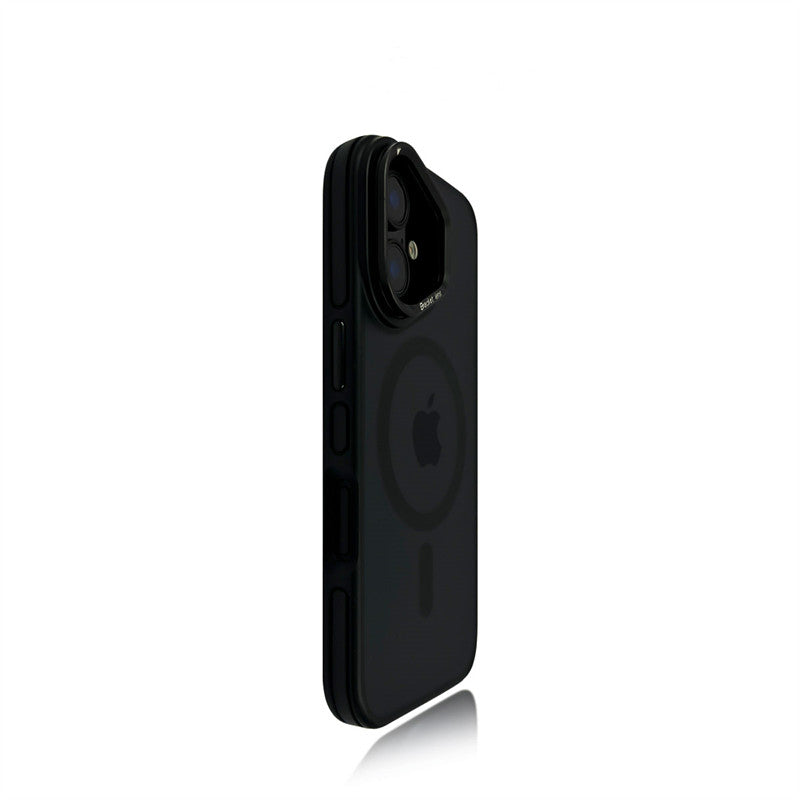 EDC iPhone 17 Case Dark Purple Phantom Skin-Friendly Silicone Cover with Lens Stand Full Camera Protection & 5G Compatible