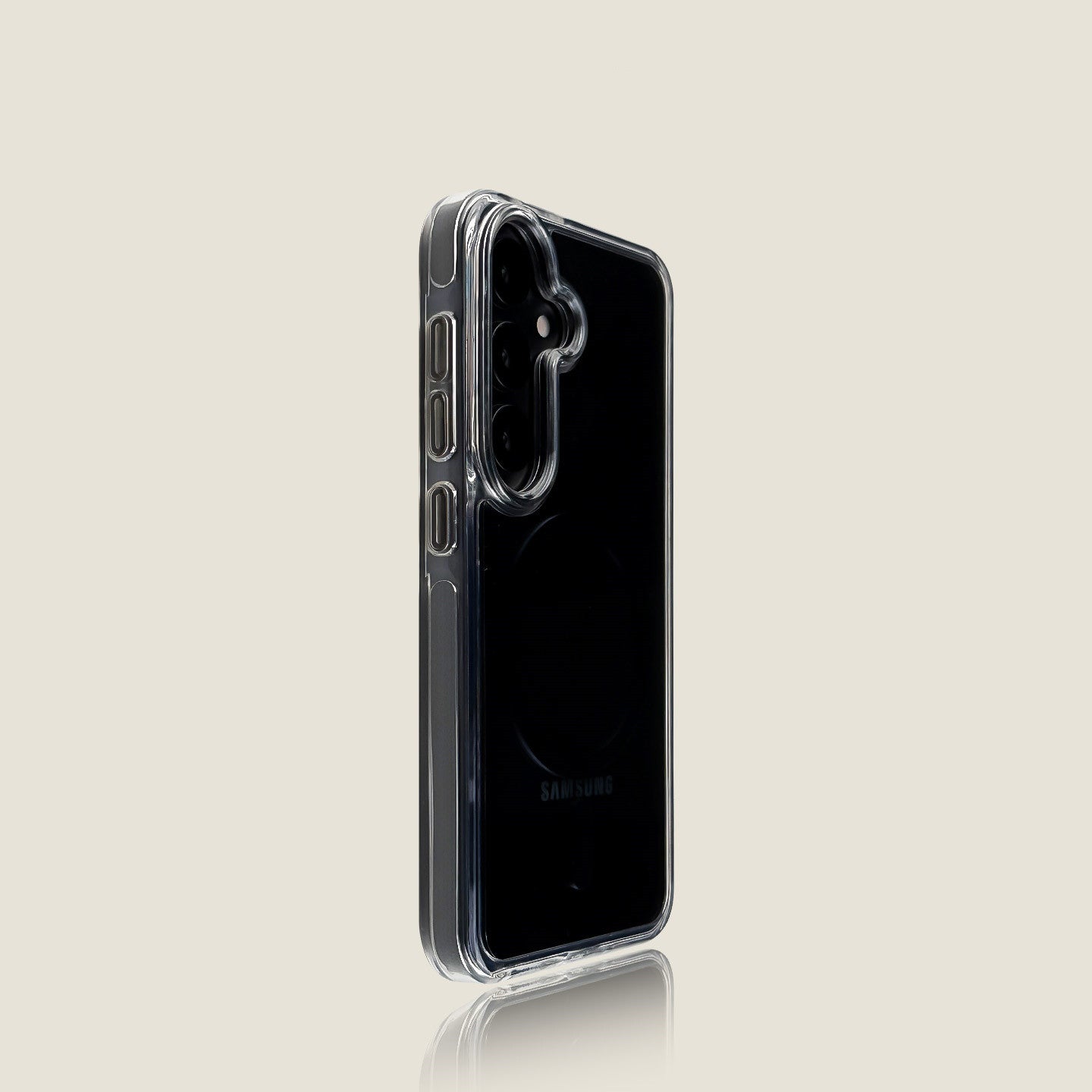 EDC Premium Transparent Case for Samsung Galaxy S25/S25 Plus/S25 Ultra/S24 Ultra - Pine Green with Contrast Trim Magnetic & Shockproof Minimalist Cover