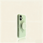 EDC iPhone 16 Pro Max Case - Khaki Liquid Silicone with Magnetic Stand Shockproof