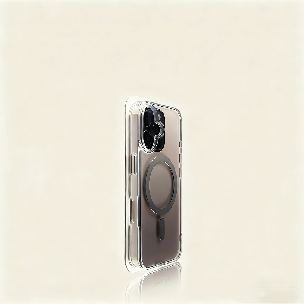 EDC iPhone 15 Pro Case - Gradient Color Magnetic Clear Acrylic Protective Cover