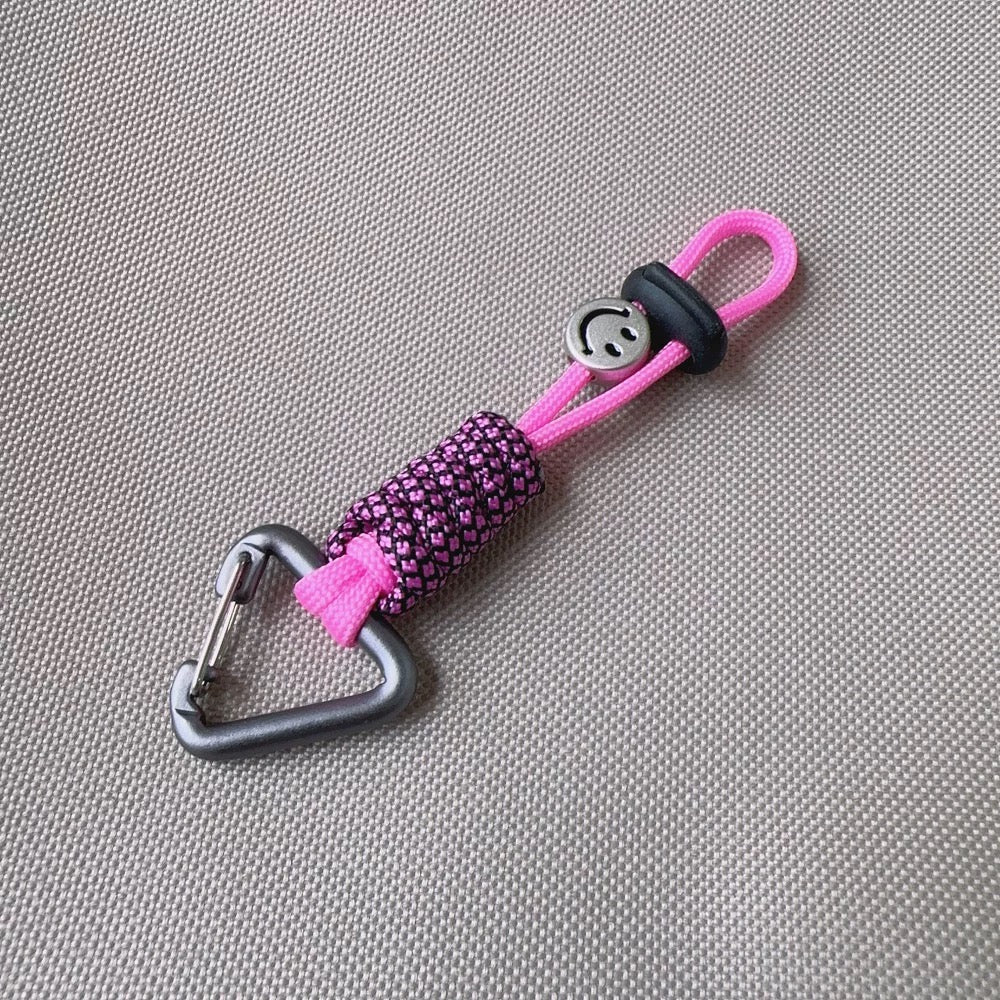 EDC Umbrella rope woven color-contrast keychain hanging rope chain bag clothing hanging accessories cute hanging accessories car EDC fast hanging tail rope