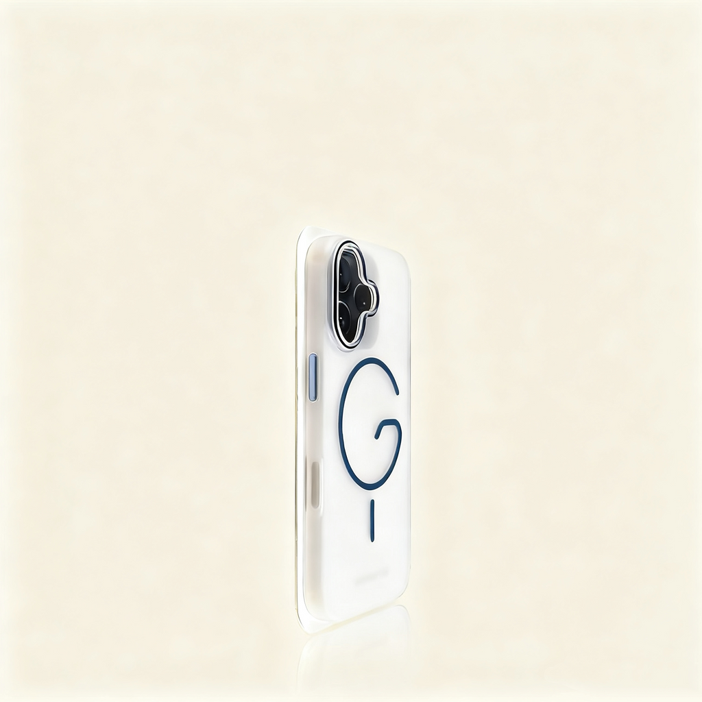 EDC iPhone 16 & 17 Case - Blue Matte with G-Shaped Magnet Creative New Design