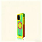 EDC iPhone 17 Case - Black Frame & Apple Green Shockproof New Dopamine Style with Fun English Prints