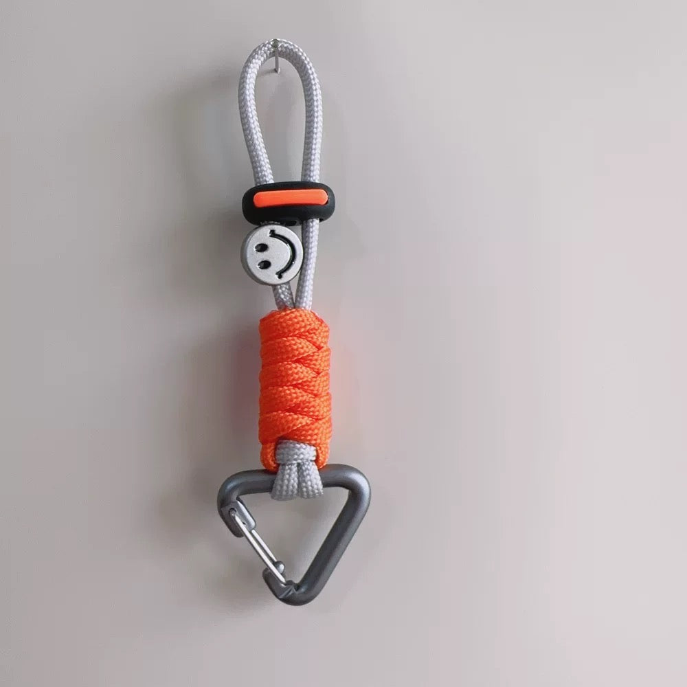 EDC Umbrella rope woven color-contrast keychain hanging rope chain bag clothing hanging accessories cute hanging accessories car EDC fast hanging tail rope