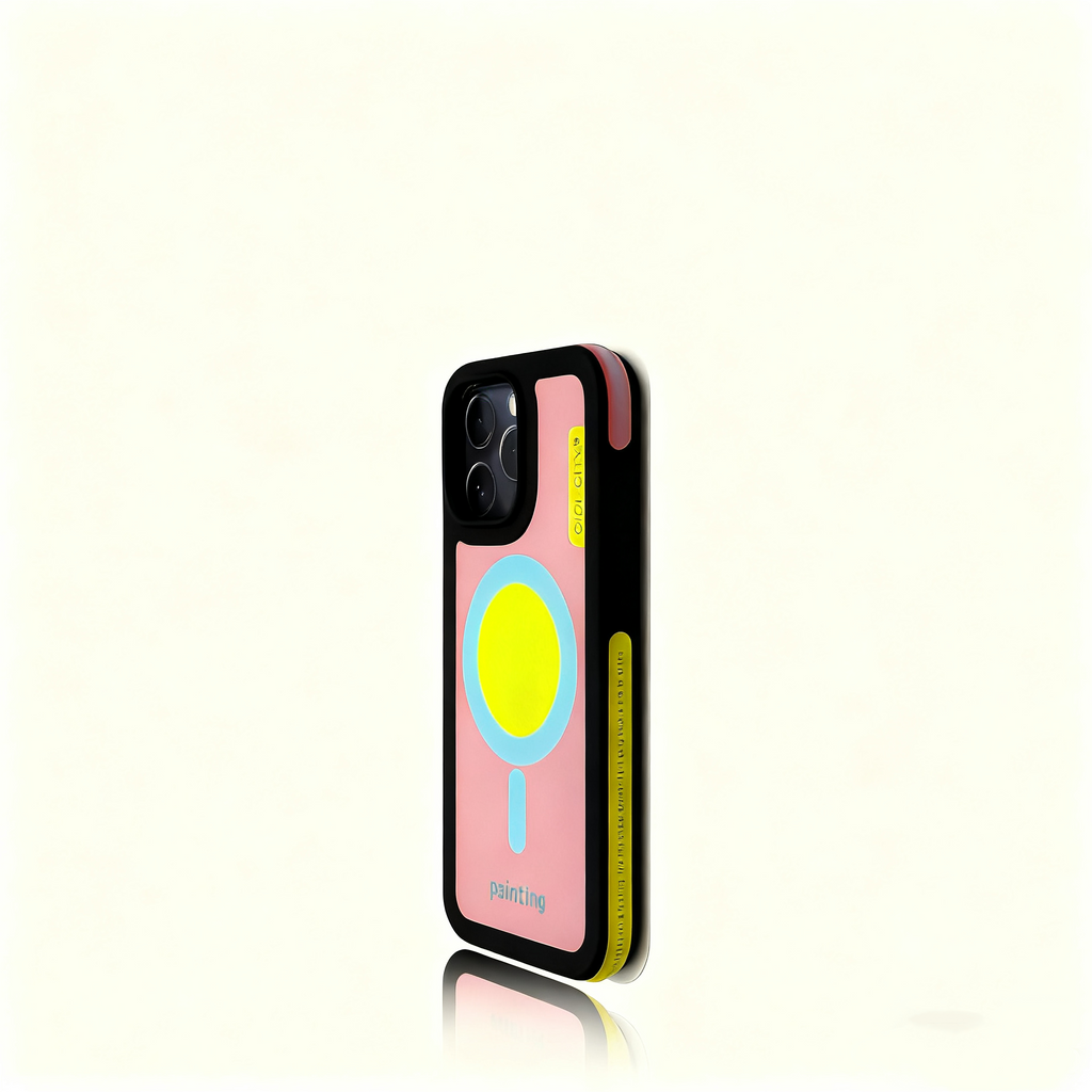 EDC iPhone 17 Case - Black Frame & Apple Green Shockproof New Dopamine Style with Fun English Prints