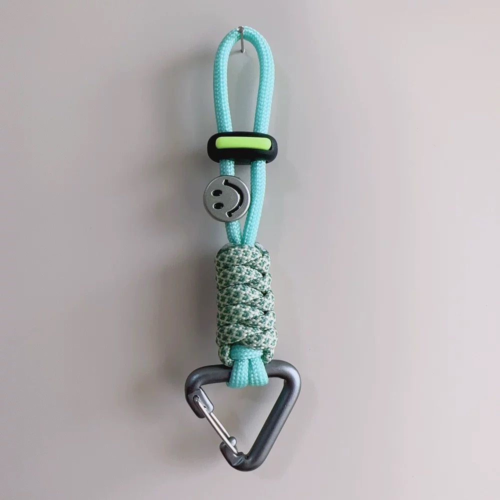 EDC Umbrella rope woven color-contrast keychain hanging rope chain bag clothing hanging accessories cute hanging accessories car EDC fast hanging tail rope