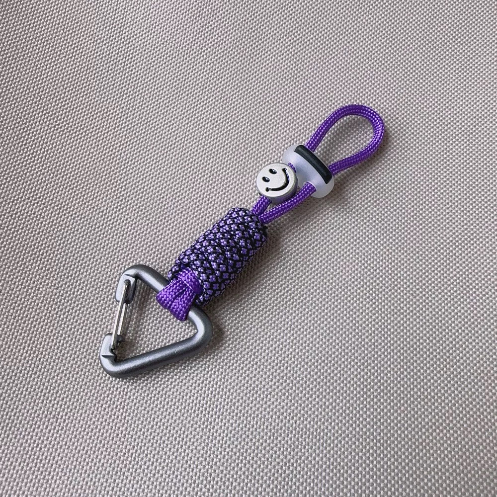 EDC Umbrella rope woven color-contrast keychain hanging rope chain bag clothing hanging accessories cute hanging accessories car EDC fast hanging tail rope