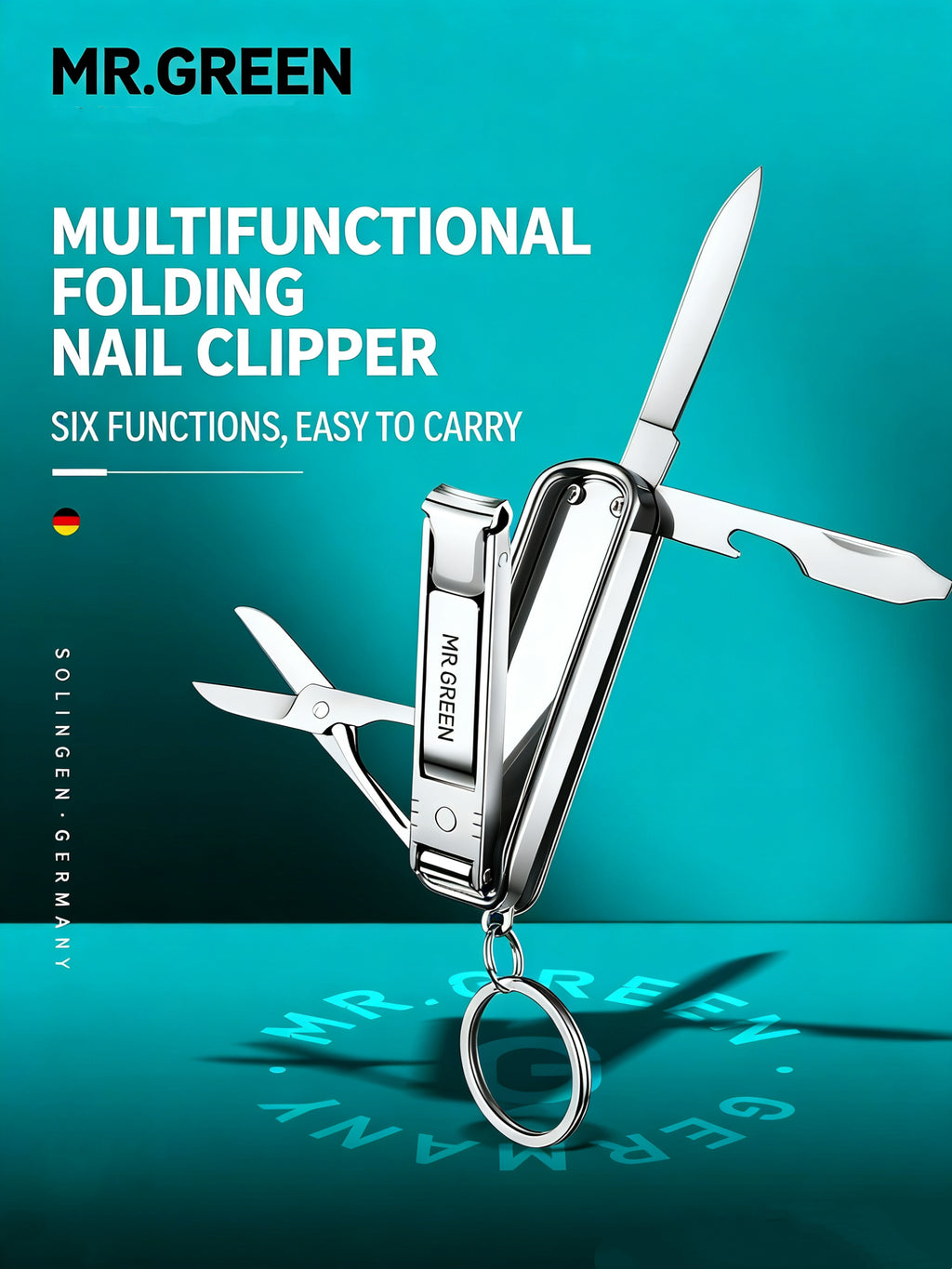 EDC MR.GREEN Foldable Multifunction Nail Clipper Knife Keychain Portable EDC Tool