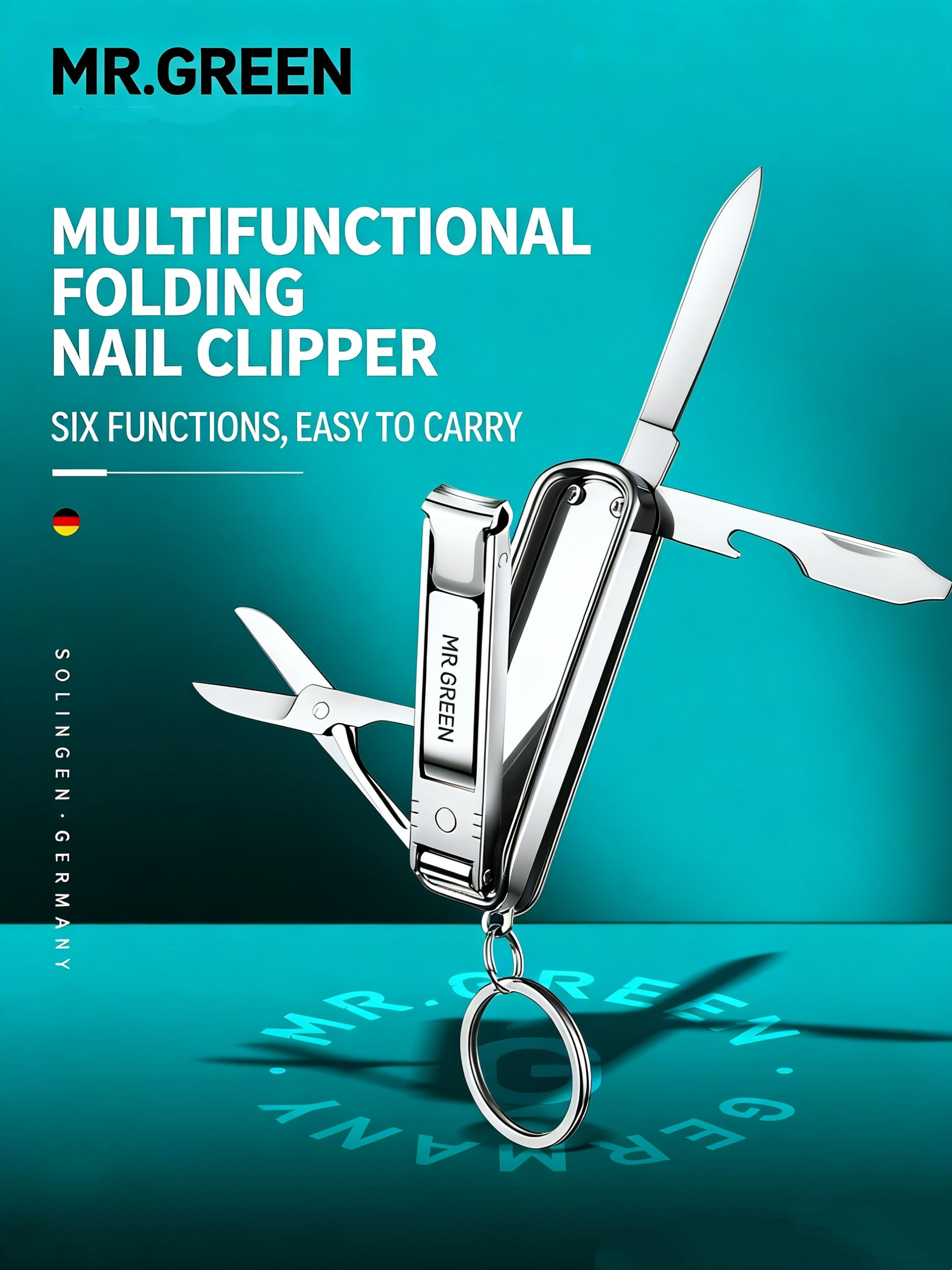 EDC MR.GREEN Foldable Multifunction Nail Clipper Knife Keychain Portable EDC Tool
