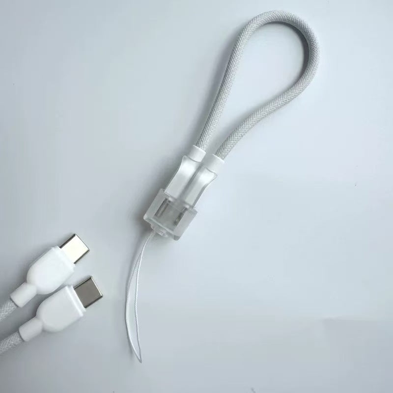 EDC2-in-1 Lanyard PD Fast Charging Cable Portable Keychain Short Charger Cord For iPhone Android