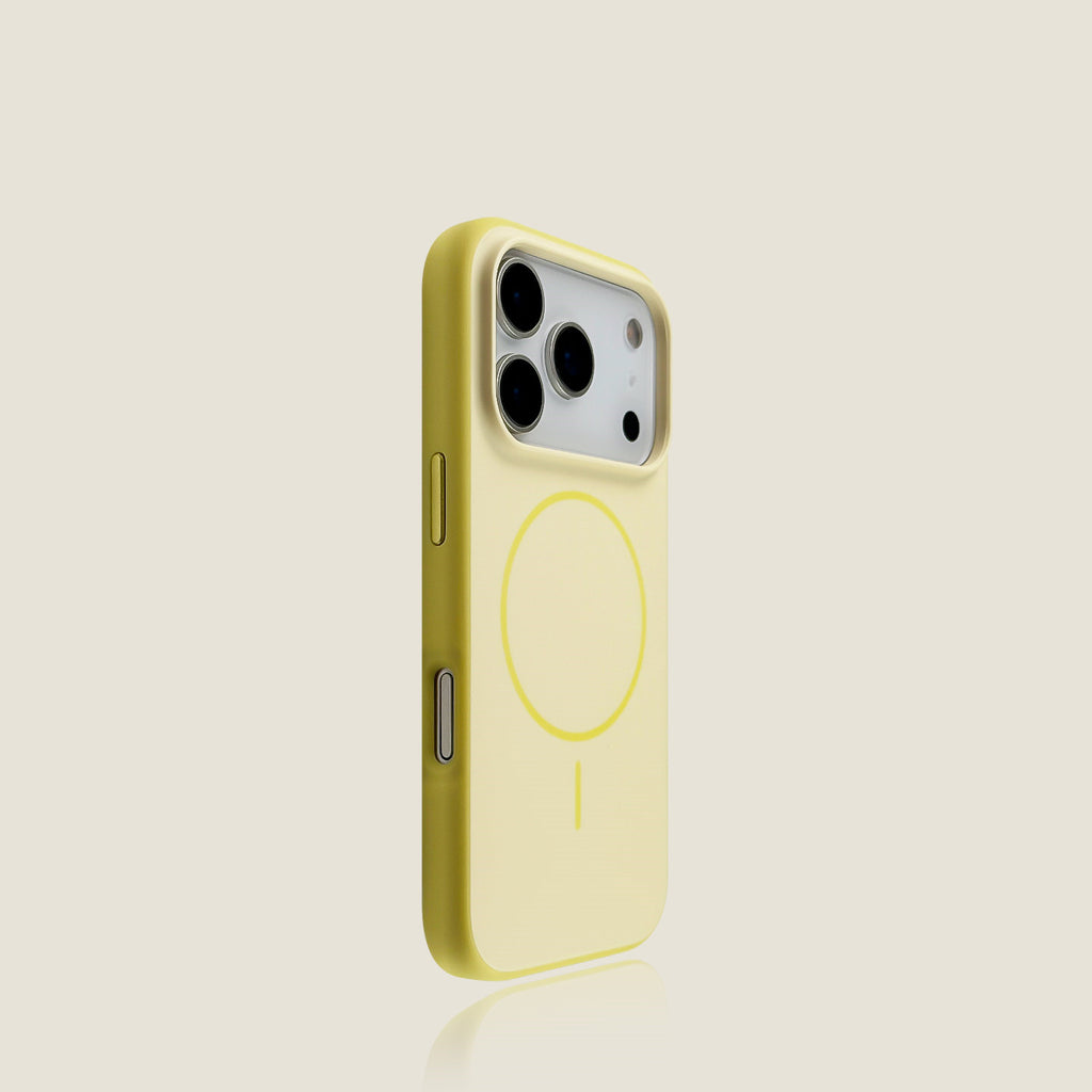 EDC iPhone 17 Pro Max Case - Gray/White Matte Skin-Feel MagSafe-Compatible Slim Ring Shockproof Eco-Silicone Full Camera Shield