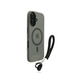 EDC Sleek Magnetic Jelly Case for iPhone 16 Pro Max - Rose Red with Lanyard